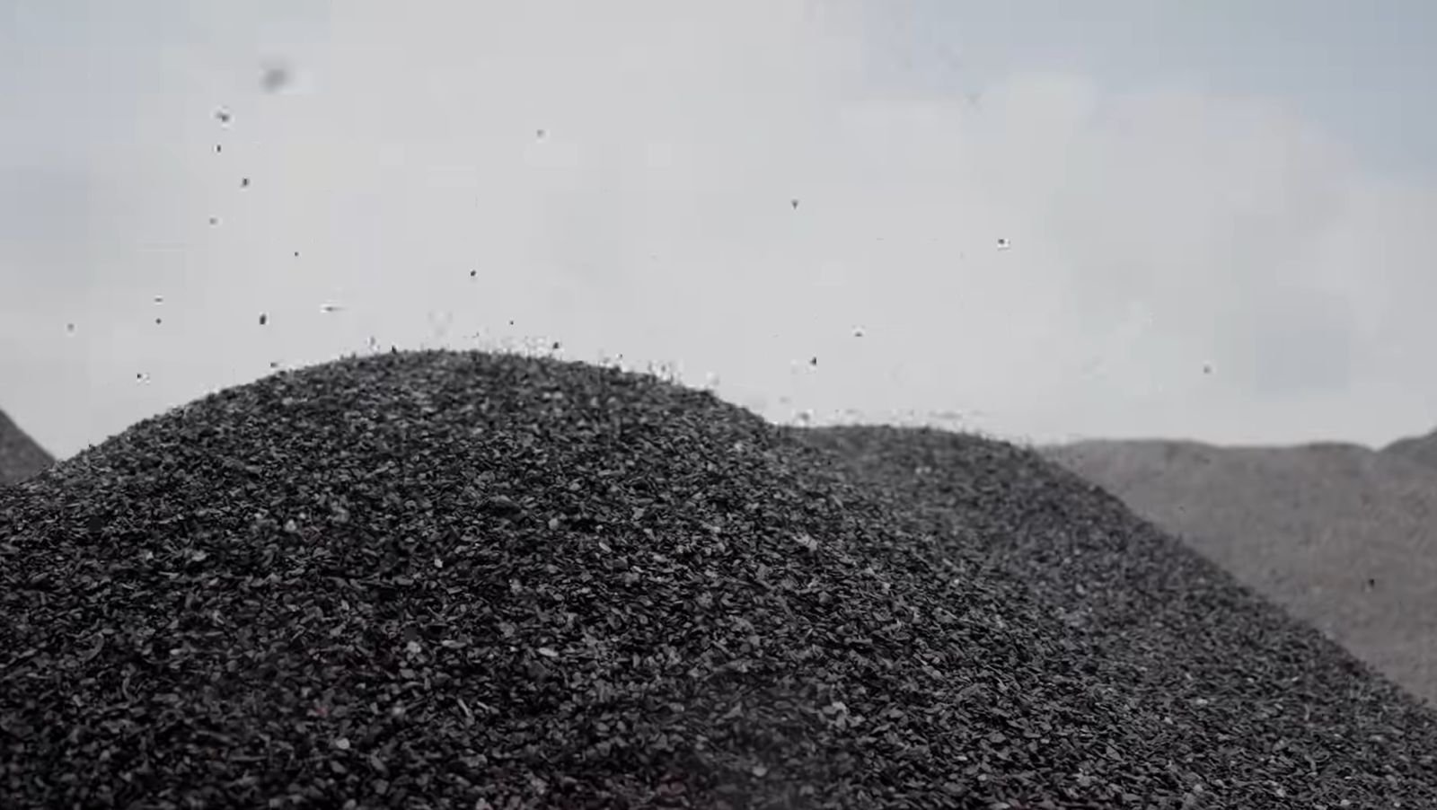Stockpile of processed manganese ore